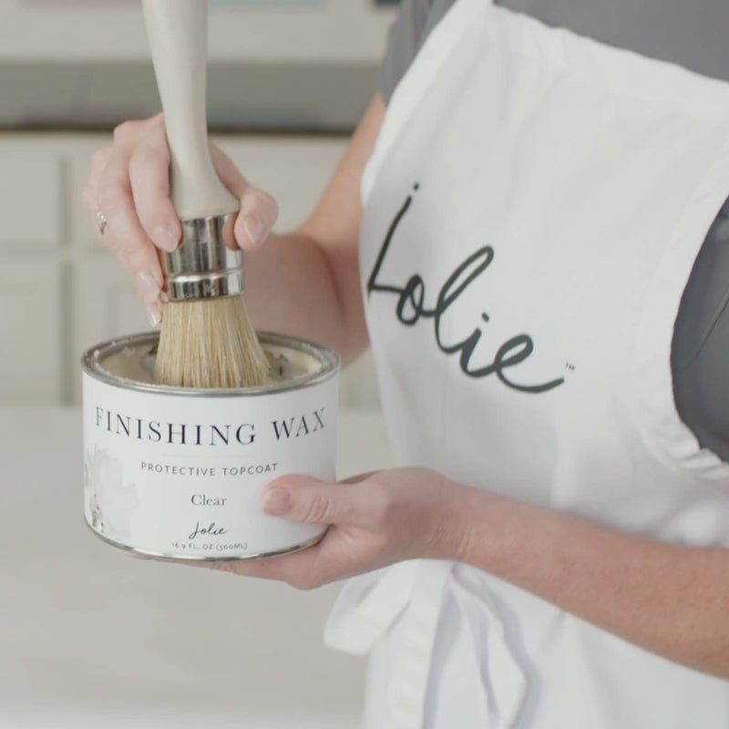 Jolie Clear Finishing Wax - Protective Topcoat for Chalk Style Furniture Paint, Raw or Stained Wood, Odor-Free, 500ml [Jolie] - Image 2